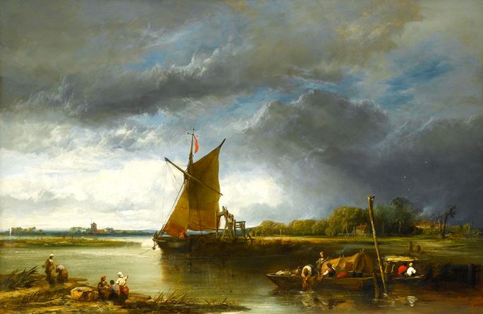 James Webb - A Barge in a Norfolk Landscape | MasterArt